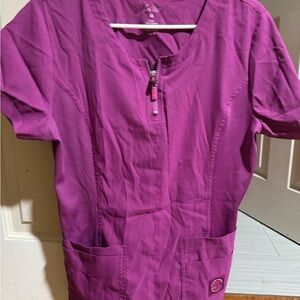 Purple Zip-Front Women's Top